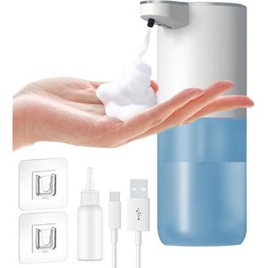 Automatische schuimzeepdispenser met infraroodsensor - 400 ml oplaadbare wandzeepdispenser