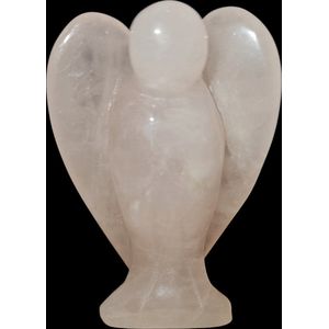 Edelstenen Engel Rozenkwarts 5 cm staand(staat stabiel)