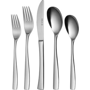 Sola Bestek Set Lotus - 70 Delig Bestekset 8 Persoons - Modern - Vaatwasserbestendig - Zilverwit Premium Edelstaal 18/10 RVS - Zilver