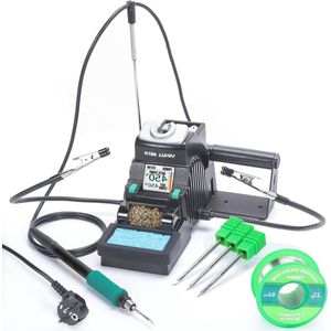 Nauwkeurige soldeerstationkit C210 - 982-III met loodvrije soldeerdraad - slaapmodus - automatische stand-by - puntwisselsleuven - full-colour display soldeerstations