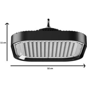 Suspension Industrielle HighBay UFO 200W Carré IP65 - Blanc Neutre 4000K - 5500K