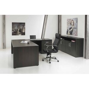 Directiebureau Chief model hoekbureau links met ladenblok 210x210cm Robson Eiken