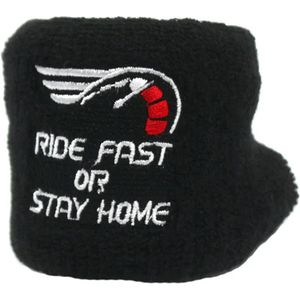 Ride Fast Or Stay Home - Remvloeistof Reservoir Cover - Motor - Scooter - Brommer - Universeel – Cilinder