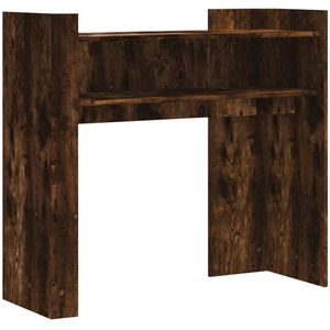 vidaXL Wandtafel - Wandtafels - Bijzettafel - Console Tafel - Wandtafel 100x35x90 cm bewerkt hout gerookt eikenkleurig