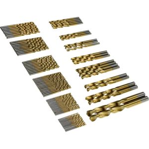 99 stuks titanium gecoate HSS-boorset - 15-10 mm - extra lange duurzame boorbits .