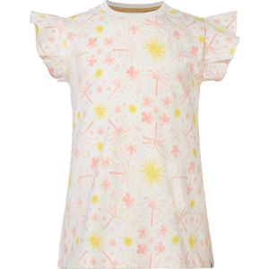 Noppies Girls Tee Edenglen short sleeve all over print Meisjes T-shirt - Whisper White - Maat 104