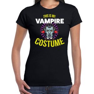 Verkleed t-shirt vampire costume zwart voor dames - Halloween kleding XXL