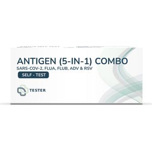 SARS-CoV-2/FluA/FluB+ADV/RSV Antigeen Combo Zelftest (Vijf-in-één)