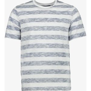 Produkt heren T-shirt wit met blauwe strepen - Maat S
