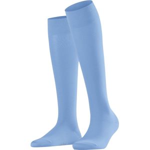 FALKE Cotton Touch dames kniekousen - ijsblauw (arcticblue) - Maat: 35 - 38