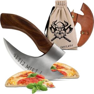 Pizza Cutter Axe Viking - High Quality Pizza Knife with I Love PIZZA Runes - Medieval Viking Decoration Viking Gift.