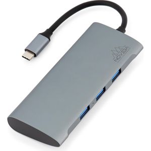 USB c Hub HDMI USB SD Docking Station Macbook Air/Pro Laptop 7 in 1 - Hub 3x USB 3.0 - 4K HDMI USB c Oplader - SD/TF Kaart 100W - Power Delivery - Space Grey