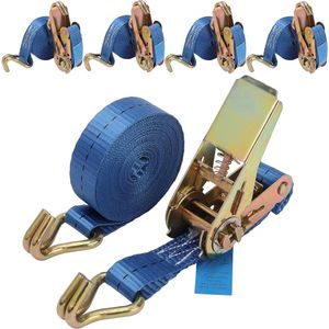 4 stuks ratelriemen 800 kg 4 m spanbanden sjorbanden sjorbanden sjorriem sjorriem