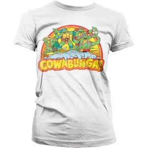 Teenage Mutant Ninja Turtles Dames Tshirt -XL- Cowabunga Wit