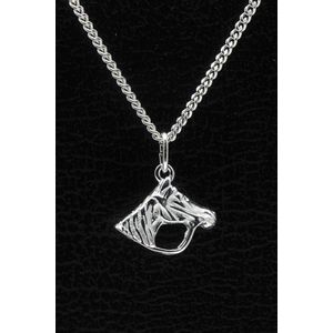 Zilveren Paardenhoofd ketting hanger