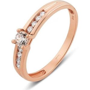 Isabel Bernard La Concorde Estee 14 Karaat Rosé Gouden Ring (Maat: 52) - RoségoudkleurigWitgoudkleurig
