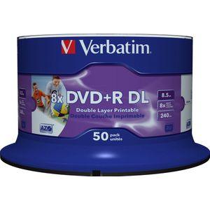 Verbatim 43703 DVD+R DL disc 8.5 GB 50 stuk(s) Spindel Bedrukbaar