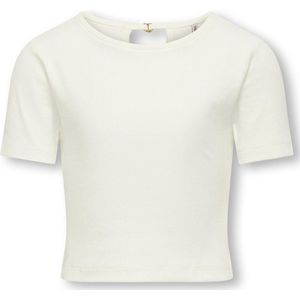 ONLY KOGRENE LIFE OPEN BACK TOP JRS Meisjes Top - Cloud Dancer Heart Rhinestone