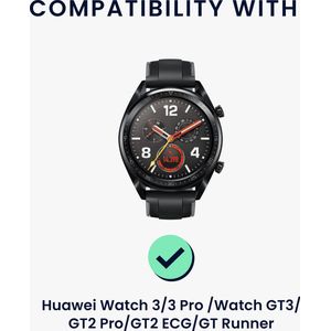 kwmobile Horloge standaard geschikt voor Huawei Watch 3 / 3 Pro / Watch GT3 / GT2 Pro / GT2 ECG / GT Runner Laadstation - Oplaad houder - Lichtgewicht siliconen houder in zwart