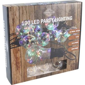 Slinger Verlichting - 10 Multi LED lampen - 4.5 meter - Partyverlichting. Tuinverlichting. Met Timer