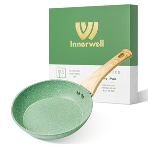 Antiaanbakpan 20 cm groene pan gecoate pannen inductie PFOA-vrije braadpan geschikt voor alle warmtebronnen