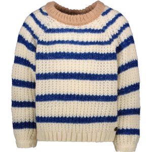 Like Flo F208-5317 Truien & Vesten Meisjes - Sweater - Hoodie - Vest- Blauw/wit gestreept - Maat 116