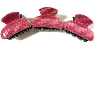 Mini Haarklemmen - Haarspelden - Haarclip - Zwart - Fuchsia - Roze - Shimmer Effect - Set 3 Stuks