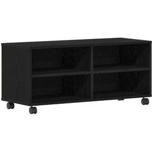vidaXL - TV - Kast - Zwart - 90x35x35 - cm - Geengineerd - Hout