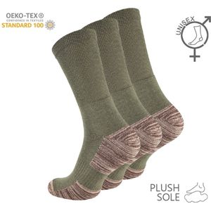 Stark Soul werksokken heren 47 50 - thermo sokken - outdoor - badstof - olijfgroen - 3 paar
