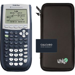 TI-84 Plus incl. WYNGS Beschermhoes Zwart - Grafische Rekenmachine - Basis Pakket