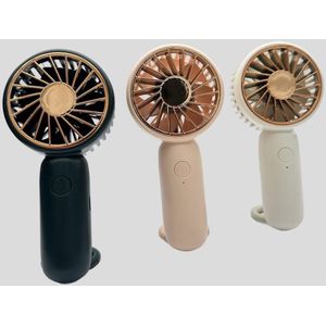 Betu Company - Handventilator - Verkoelend - Verkoeling - 3 standen - Draagbare handventilator - handig bij opvliegers - Tafel Ventilator - Mini Ventilator - Oplaadbaar - Incl Oplaadkabel - Wit