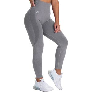 Mewave - Sportlegging donker grijs - Dames - Sportbroek - Sportkleding - Yoga legging - Hardloopbroek - Tiktok - Fitness - Maat M