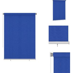 vidaXL Buitengordijn - 160 x 230 cm - Blauw - HDPE - Jaloezie