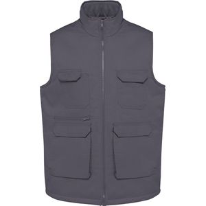 WK. Designed To Work Gewatteerd unisex gilet in polykatoen met veel zakken WK607 - Convoy Grey - 4XL