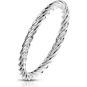Ring Dames - Ringen Dames - Ringen Vrouwen - Dames Ring - Zilverkleurig - Zilveren Kleur - Ring - Smal en Modieus - Herit