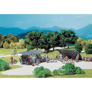 Faller - 2 Fietsenrekken met fietsen - modelbouwsets, hobbybouwspeelgoed voor kinderen, modelverf en accessoires