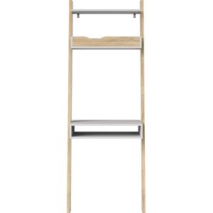 Simpletrade Wandrek - Bureautafel - Vloerbeschermers - 2 planken - Hout - 40x65x176 cm
