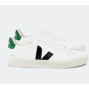 Veja Campo Chromefree Leather Sneakers - White Black Emeraude - Maat 38 - Unisex