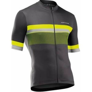 Northwave Origin Jersey SS Anthra/Yellow Fluo L