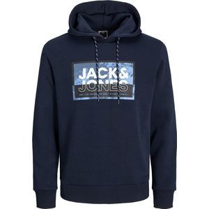 JACK&JONES JCOLOGAN SS24 PRINT SWEAT HOOD Heren Trui - Maat S