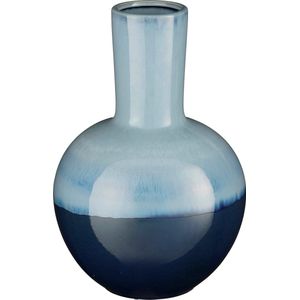 Mica Decorations Holm Vaas - H42 x Ø29 cm - Keramiek - Blauw