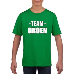 Sportdag team groen shirt kinderen 134/140