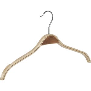 De Kledinghanger Gigant - Kledinghanger - Volwassenen - 7742 - 50 Stuks - Blousehanger - Shirthanger - Berkenhout - Naturel Gelakt - Rokinkepingen - 42 cm - Kleerhanger (7742/50)