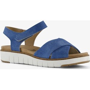 Hush Puppies leren dames sandalen blauw - Maat 41 - Uitneembare zool