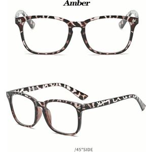 Bril, Filterbril, blauw licht, cat eye, tijger print