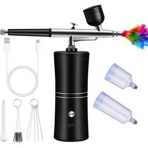 Multifunctional Handheld AirBrush Compressor Set - Portable Rechargeable Airbrush for Nail Design, Cake Decoration, Makeup, Tattoo, Modeling, Model Colours