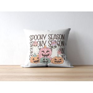Halloween Kussen met tekst: Spooky Season | Halloween Decoratie | Grappige Cadeaus | Grappig Kussen | Geschenk | Sierkussen