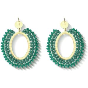 Jasmine Oorbellen - Groen | Kraaltjes | Fashion Favorite