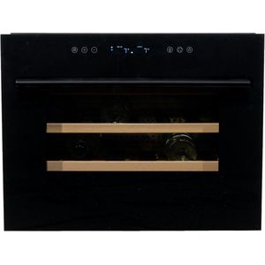 Vinata Premium Wijnklimaatkast Soprana Inbouw - Zwart - 24 flessen - 45.3 x 59.2x 56.3 cm - Glazen deur