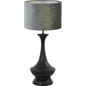 Light and Living tafellamp - zwart - hout - SS106512
